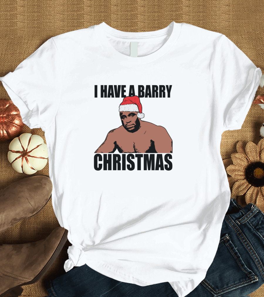 I Have A Barry Christmas Santa Hat T-Shirt