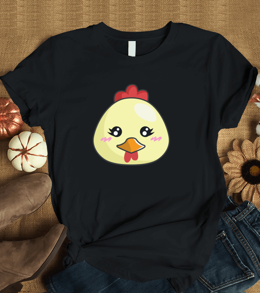 Little Chicken Kawaii Face Cute T-Shirt