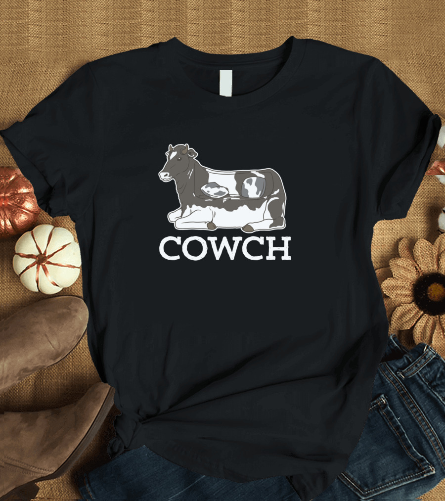 COWCH Funny Cow Couch Farm Animals T-Shirt