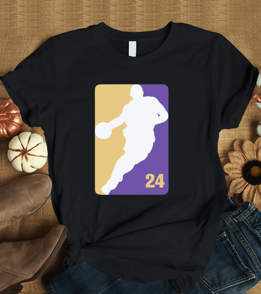 Kobe NBA 24 Iconic Silhouette Purple and Gold T-Shirt