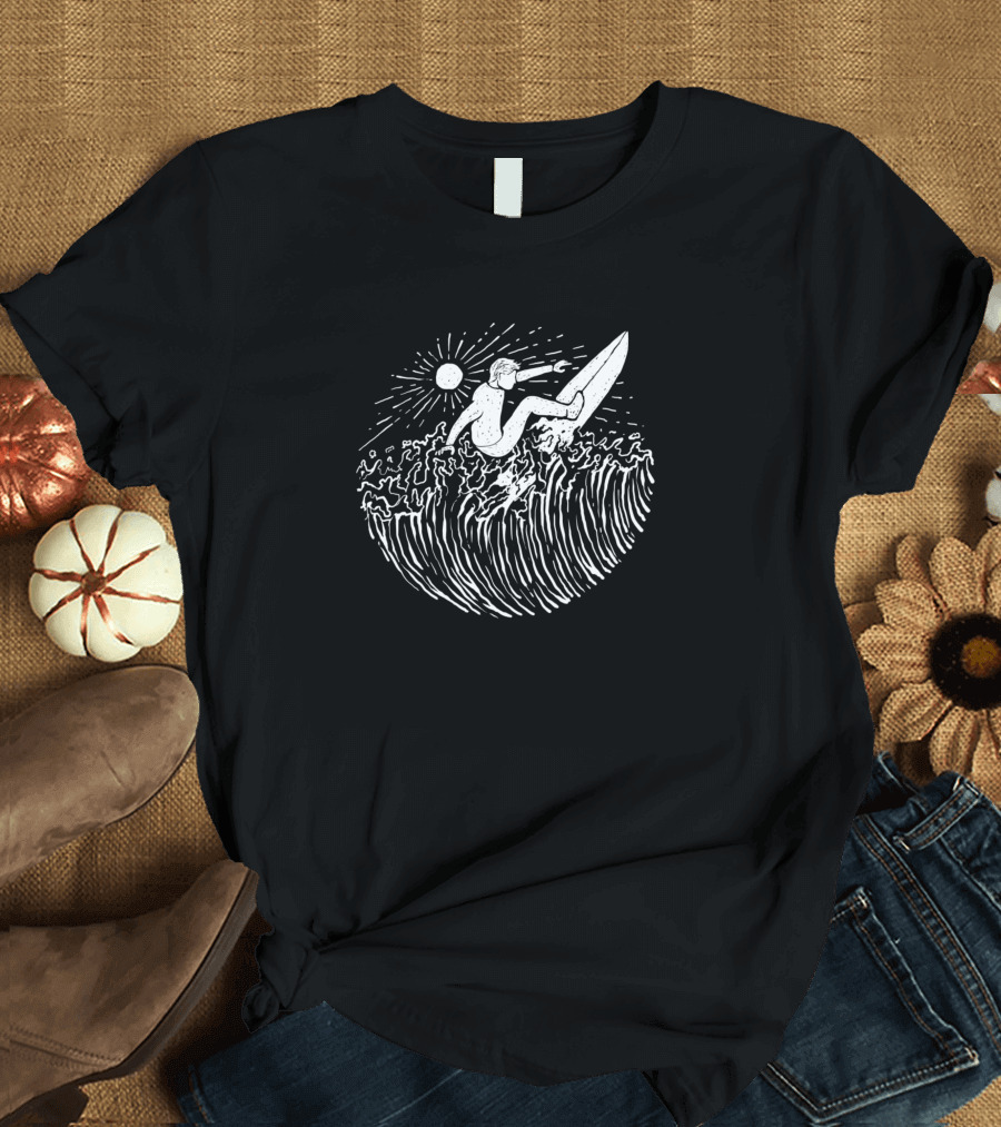 The Surefs Surfing Sun Wave T-Shirt