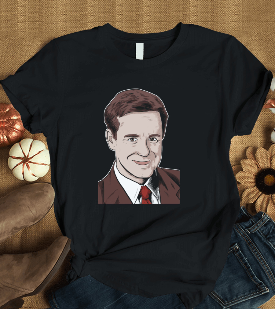 Phil Hartman Illustration Red Tie Brown Suit T-Shirt