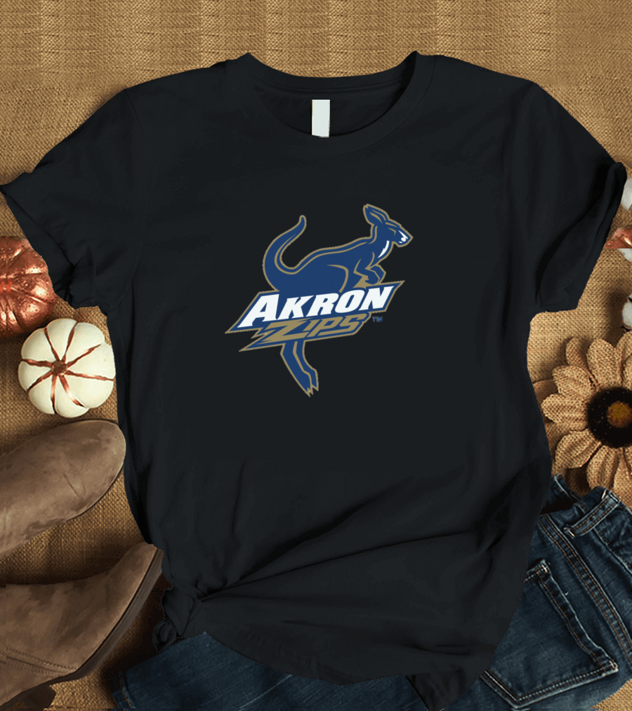 Akron Zips Kangaroo Logo College University Sports Fan T-Shirt