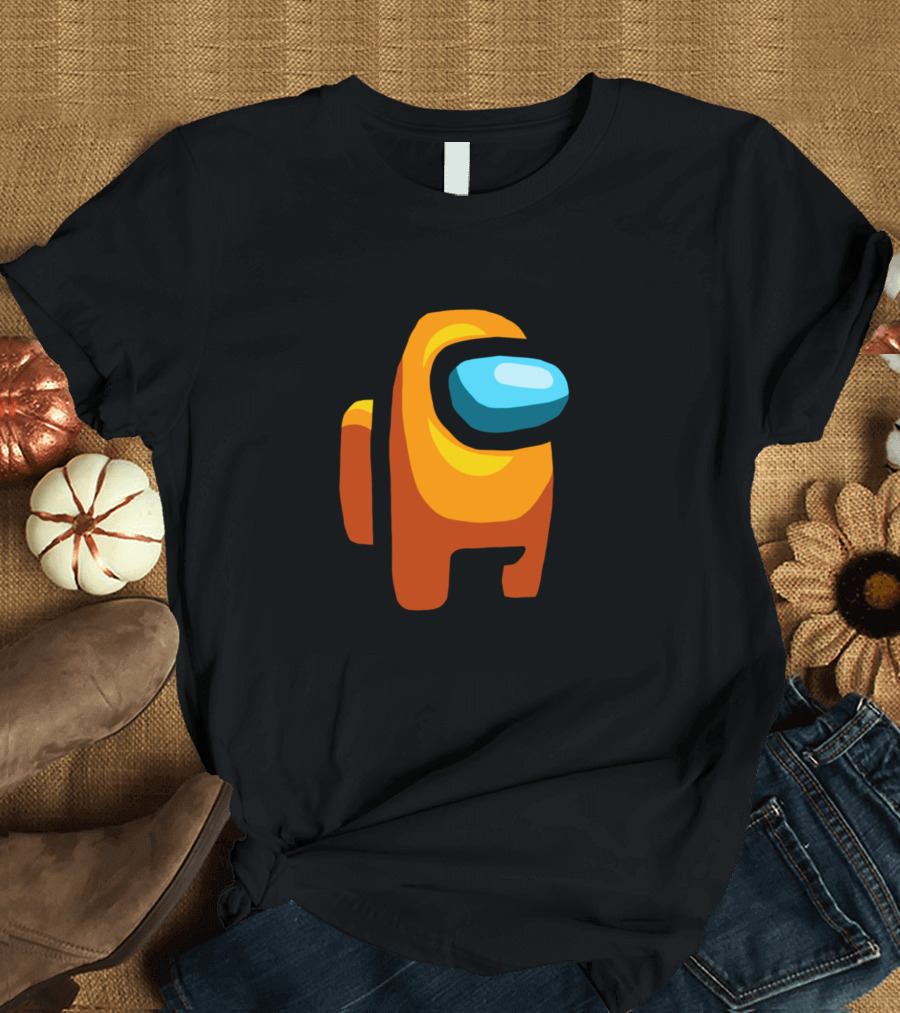Among Us Orange Crewmate Character Gaming T-Shirt