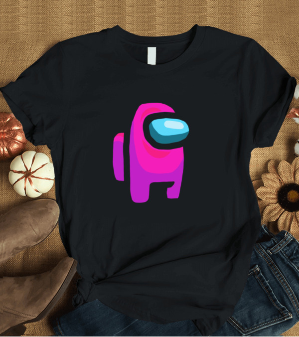 T-Shirt: Among Us Pink Crewmate Icon T-Shirt Among Us Pink Crewmate Icon T-Shirt