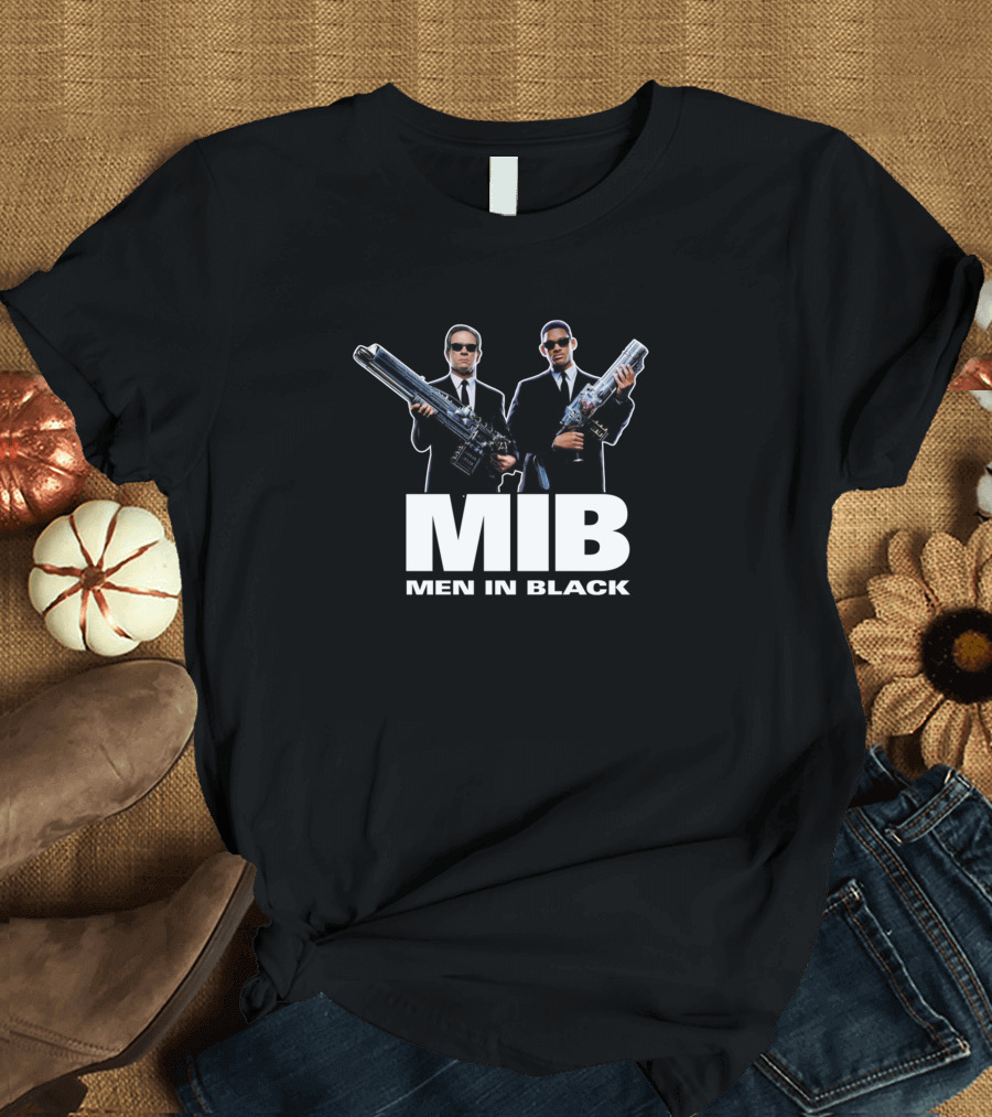 MIB Men In Black Agents Holding Weapons T-Shirt