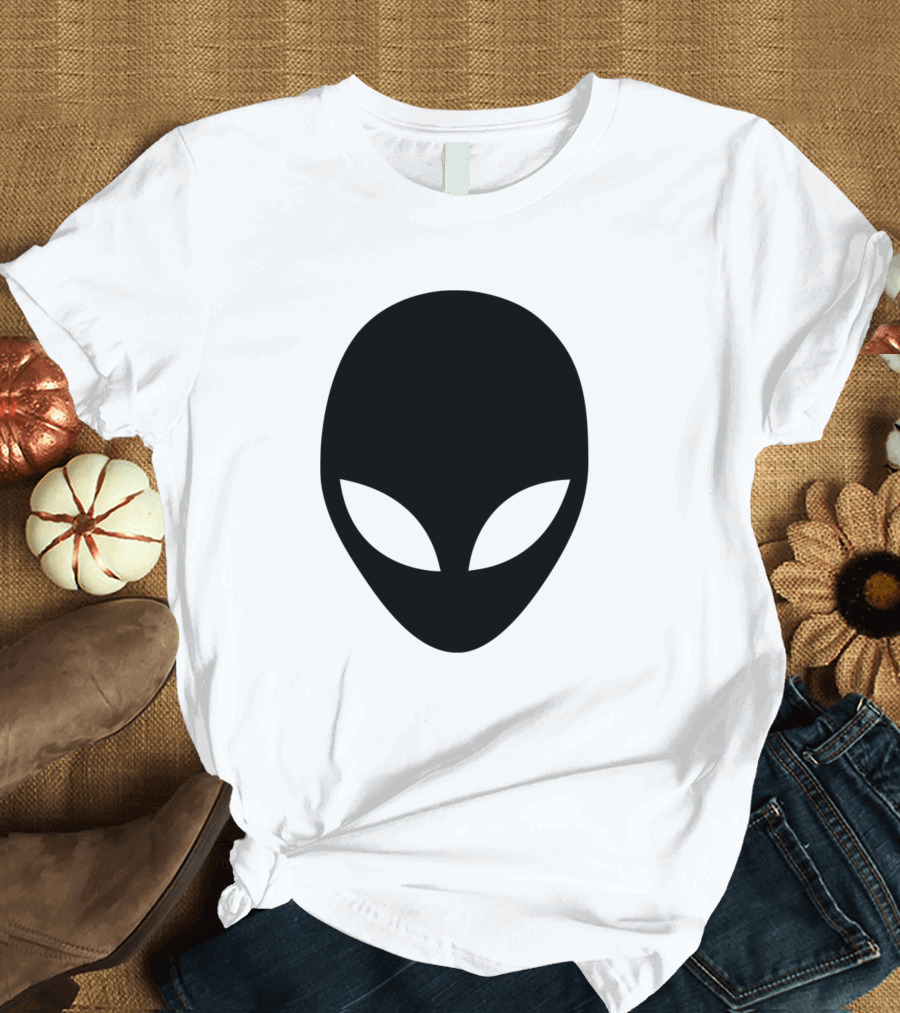 Alien Black Head Mask Silhouette Face T-Shirt