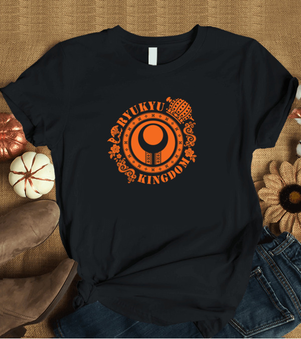 T-Shirt: Ryukyu Kingdom Okinawa Emblem Floral T-Shirt Ryukyu Kingdom Okinawa Emblem Floral T-Shirt