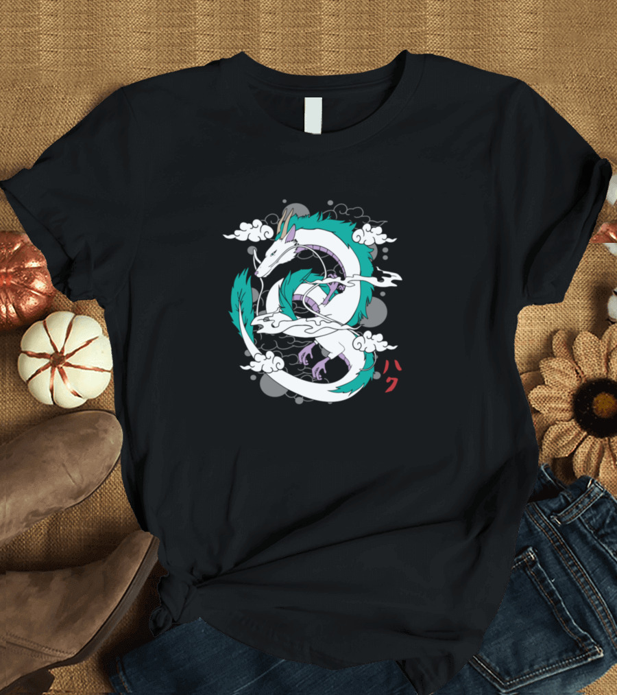 Haku Dragon and Clouds Spirited Away T-Shirt