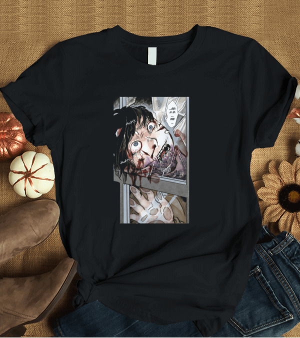 T-Shirt: Thriller Comic Save Me Bloody Horror Manga Panel T-Shirt Thriller Comic Save Me Bloody Horror Manga Panel T-Shirt