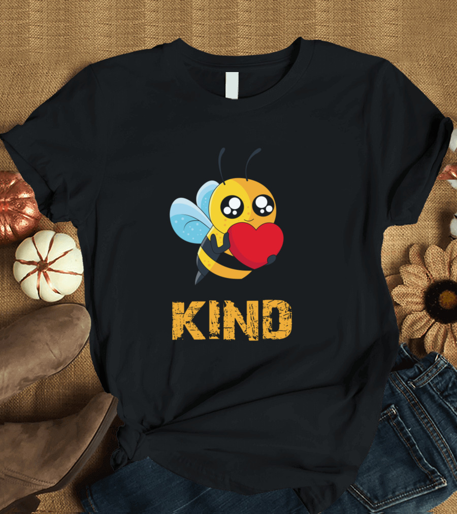 Kind Bee Holding Heart T-Shirt