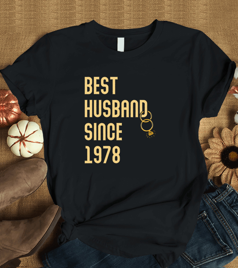 Best Husband Since 1978 Wedding Anniversary Him Cute Couple T-Shirt