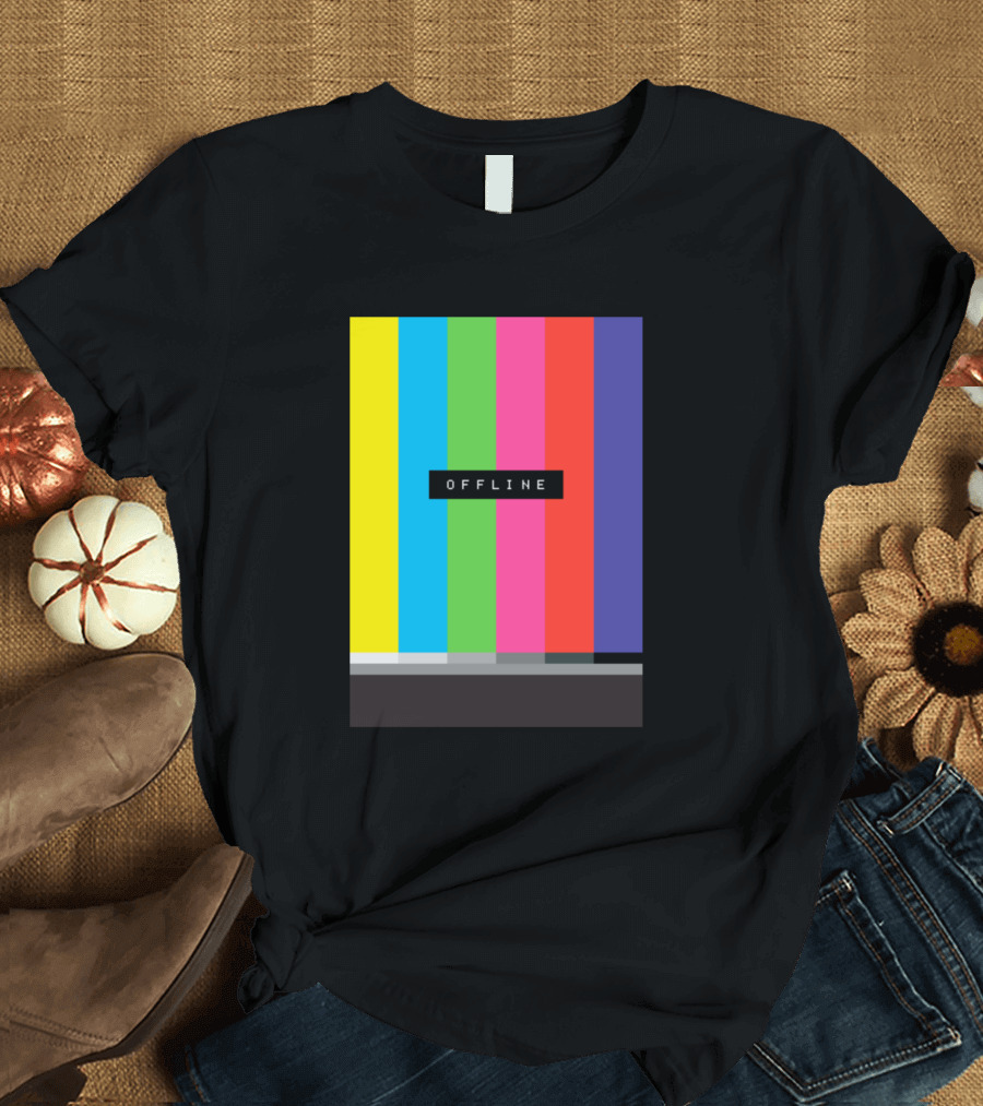 Error Offline Colorful Modern Art Test T-Shirt