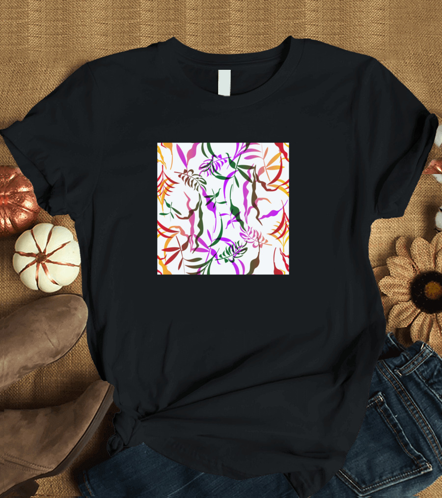 Artistic Flowers Vibrant Colorful Floral T-Shirt