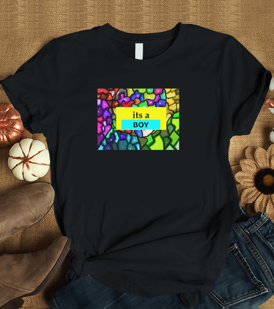 Its A Boy Colorful Puzzle T-Shirt