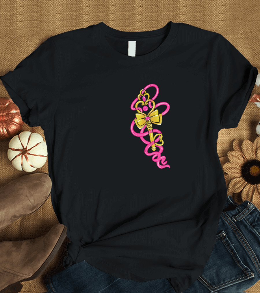 Magical Space Time Key Wand with Pink T-Shirt