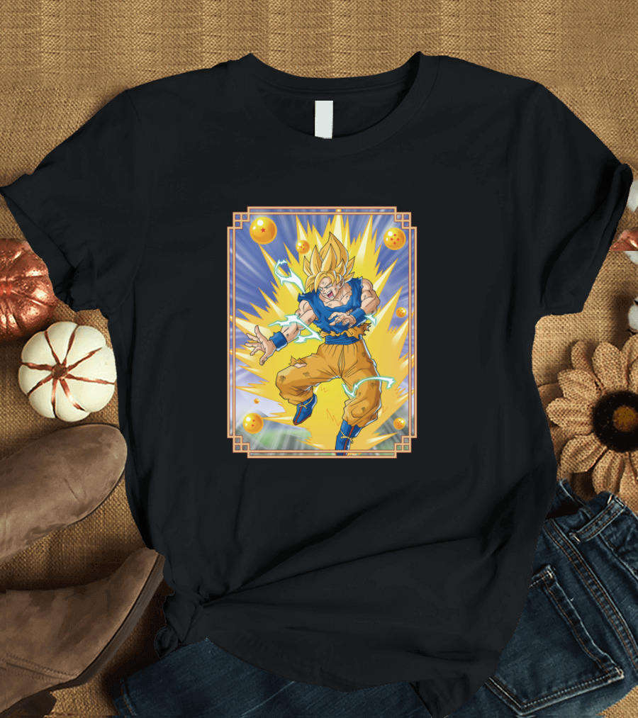 Super Saiyan Energy Burst with Dragon Orbs T-Shirt