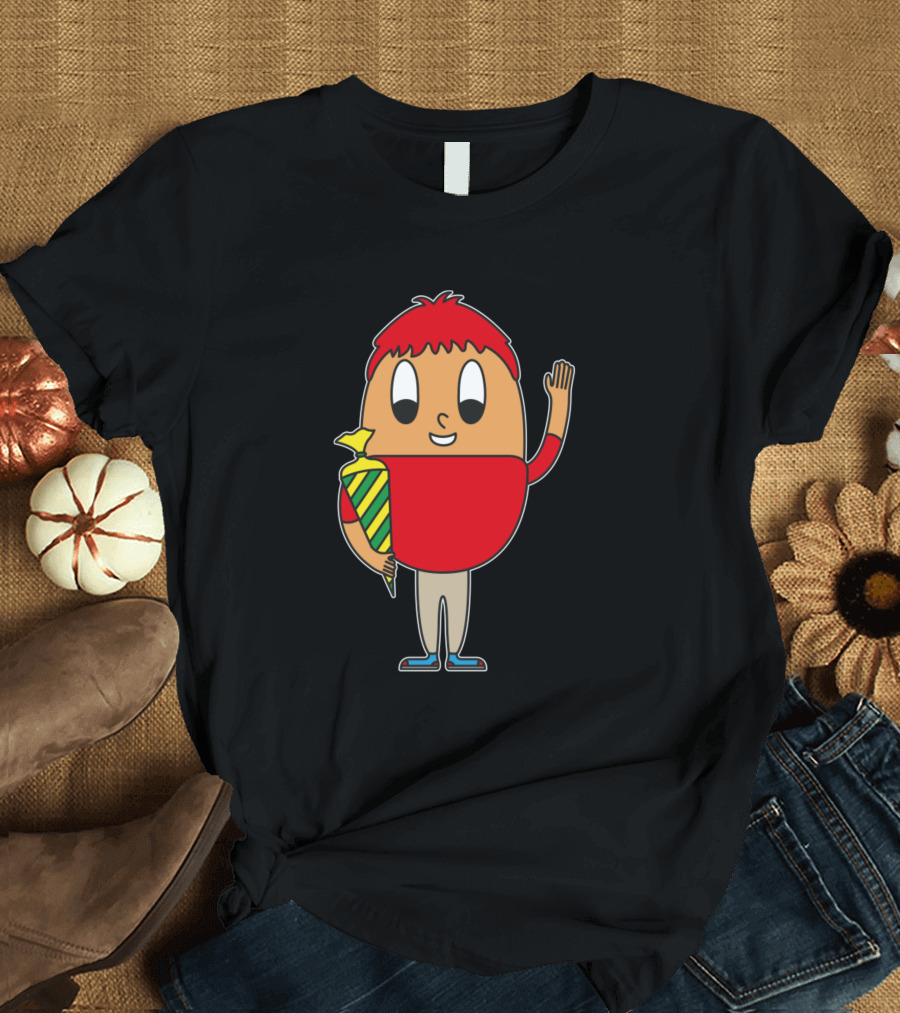 First Graders Egg Cartoon Character with Candy Cone T-Shirt