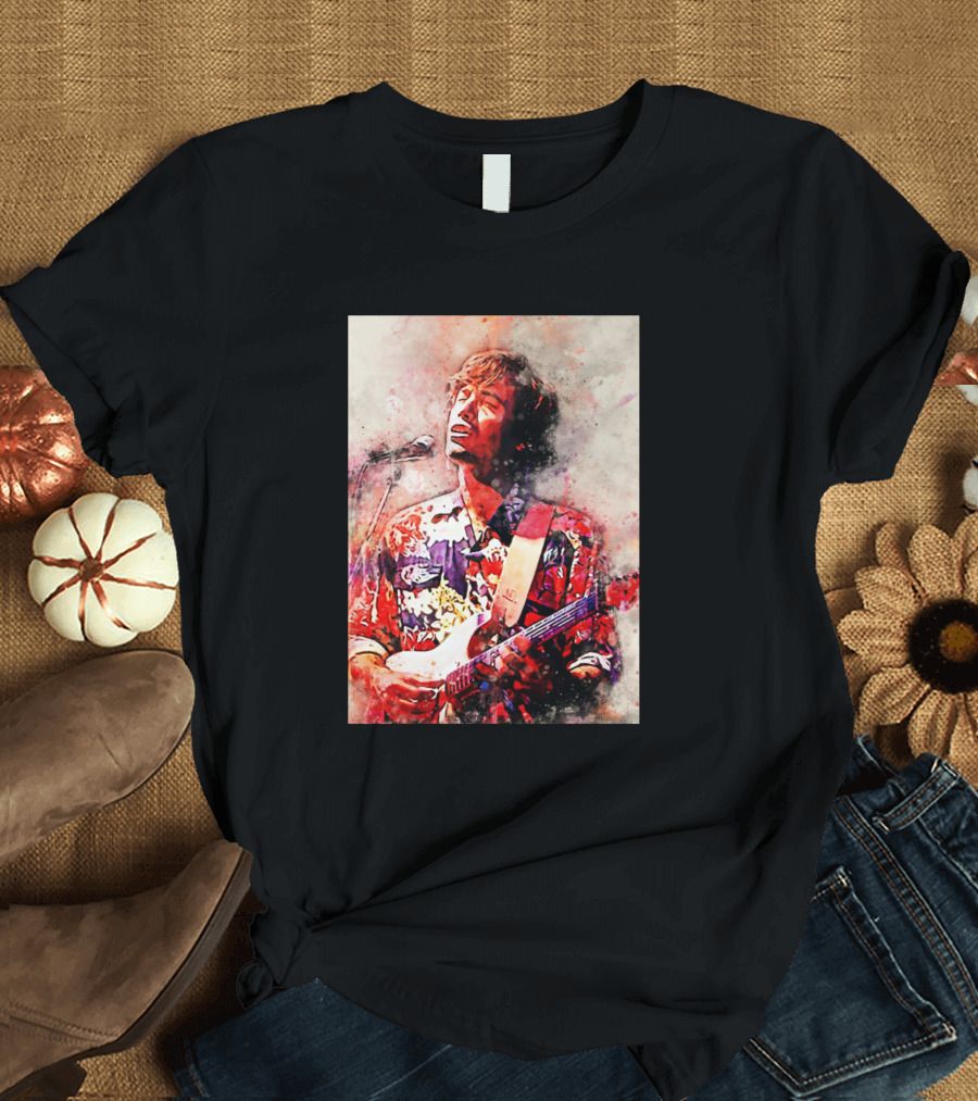 Ry Cooder Colorful Guitar Performance T-Shirt