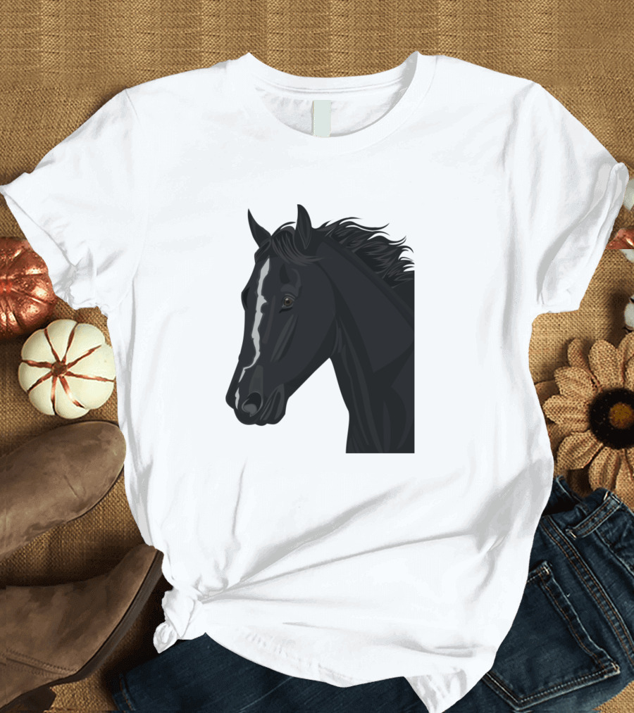 Horse Majestic Black Equine T-Shirt