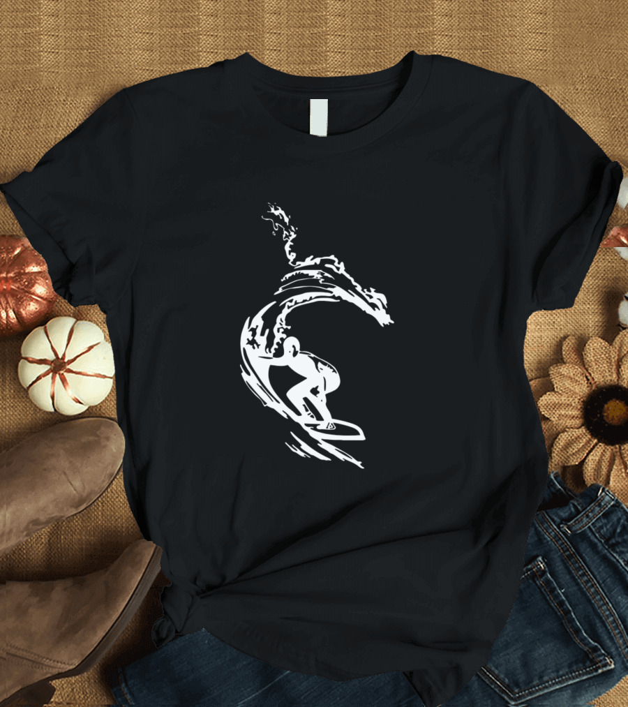 Riding The Wave Great Surfing T-Shirt