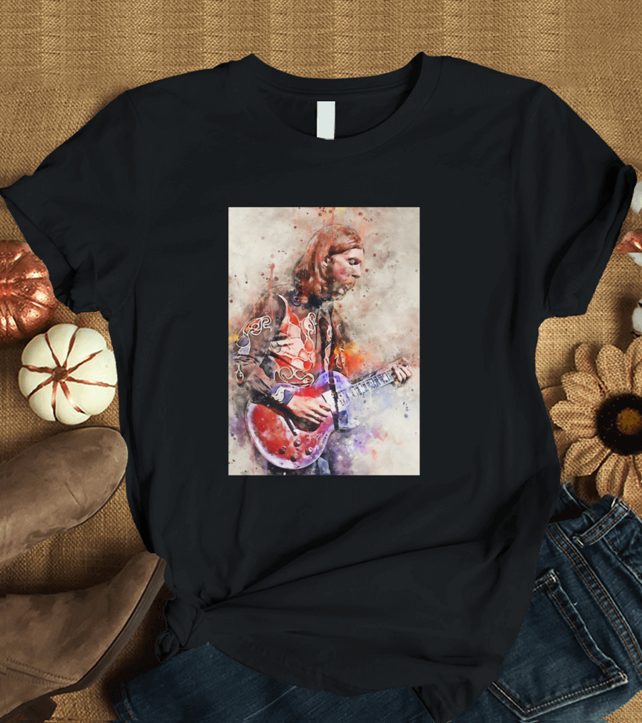 Duane Allman Watercolor Guitarist T-Shirt