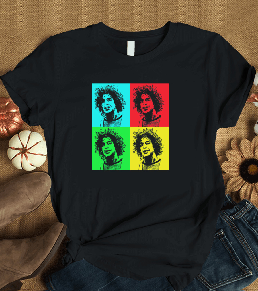 Abbie Hoffman Pop Art Style Portrait Quadrants T-Shirt