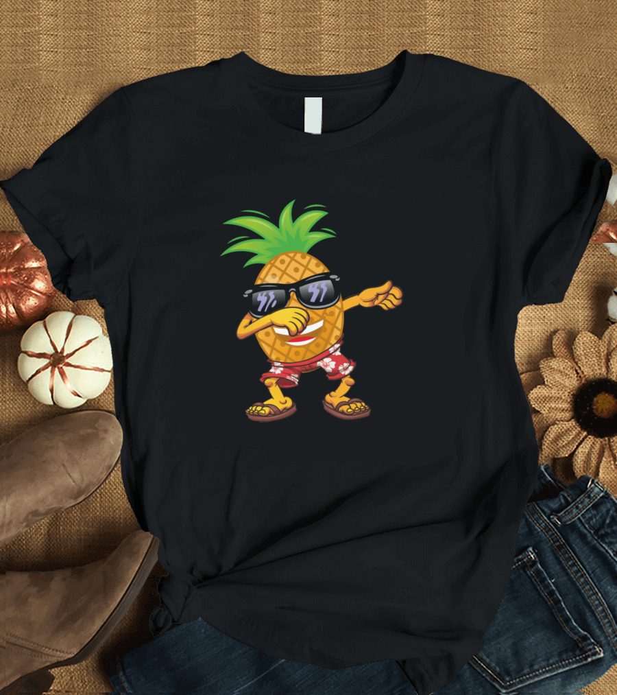 Aloha Beaches Dabbing Pineapple Sunglasses Hawai Fun T-Shirt