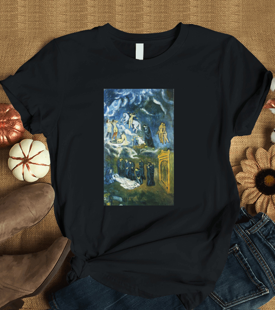 High Resolution Evocation The Burial Of Casagemas Picasso Painting T-Shirt
