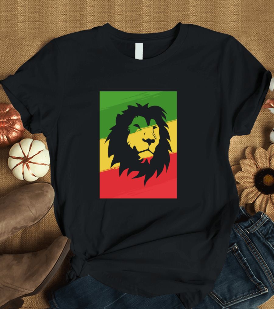 Lion of Judah Series Rasta Colors Iconic T-Shirt