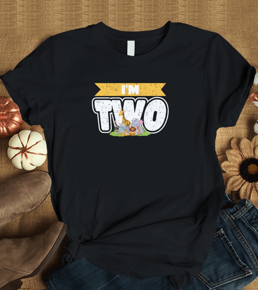 I'm Two Fun Zoo Theme Birthday Safari Jungle T-Shirt