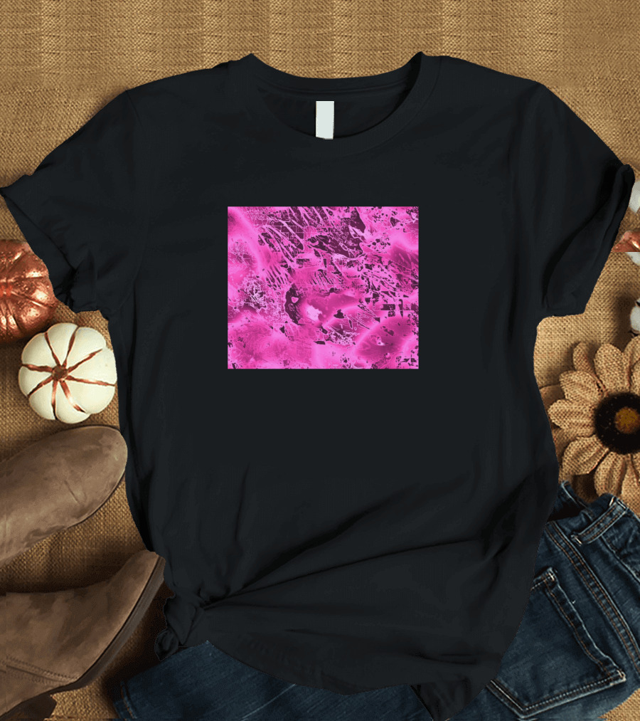 Pink Frozen Metal Marble Batik T-Shirt