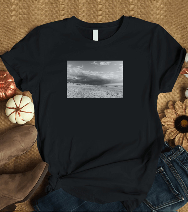 T-Shirt: Thunderstorm Passing By Cloudy Sky Hvide Sande Beach Landscape T-Shirt Thunderstorm Passing By Cloudy Sky Hvide Sande Beach Landscape T-Shirt
