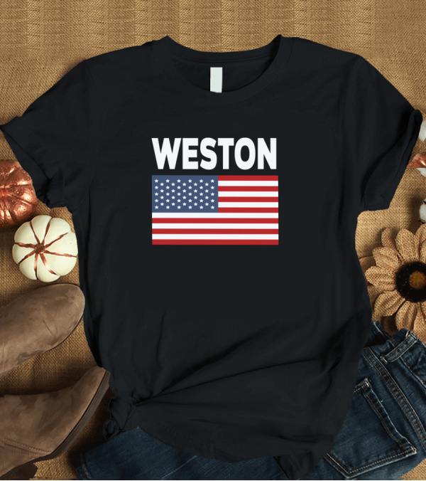 T-Shirt: Weston American Flag Design USA T-Shirt Weston American Flag Design USA T-Shirt