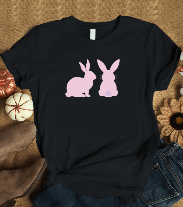 T-Shirt: Baby Pink Bunny T-Shirt Baby Pink Bunny T-Shirt