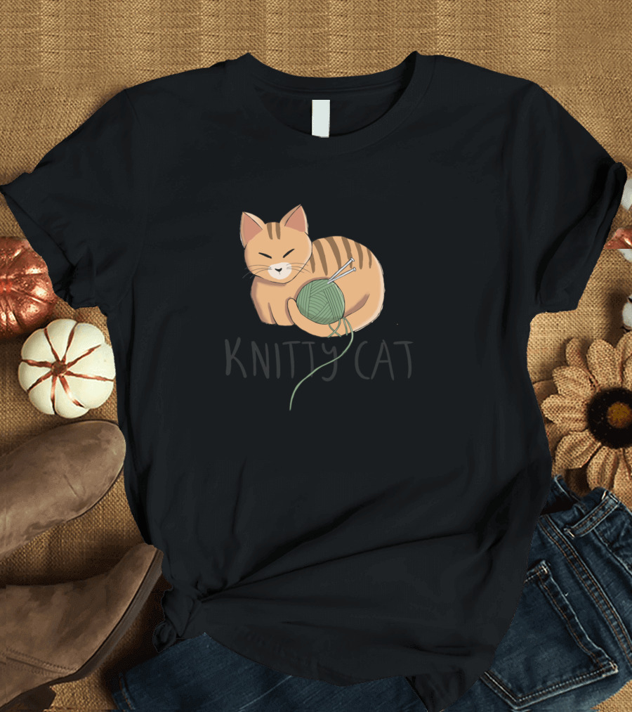 Knitty Cat Kitty Funny Cats T-Shirt