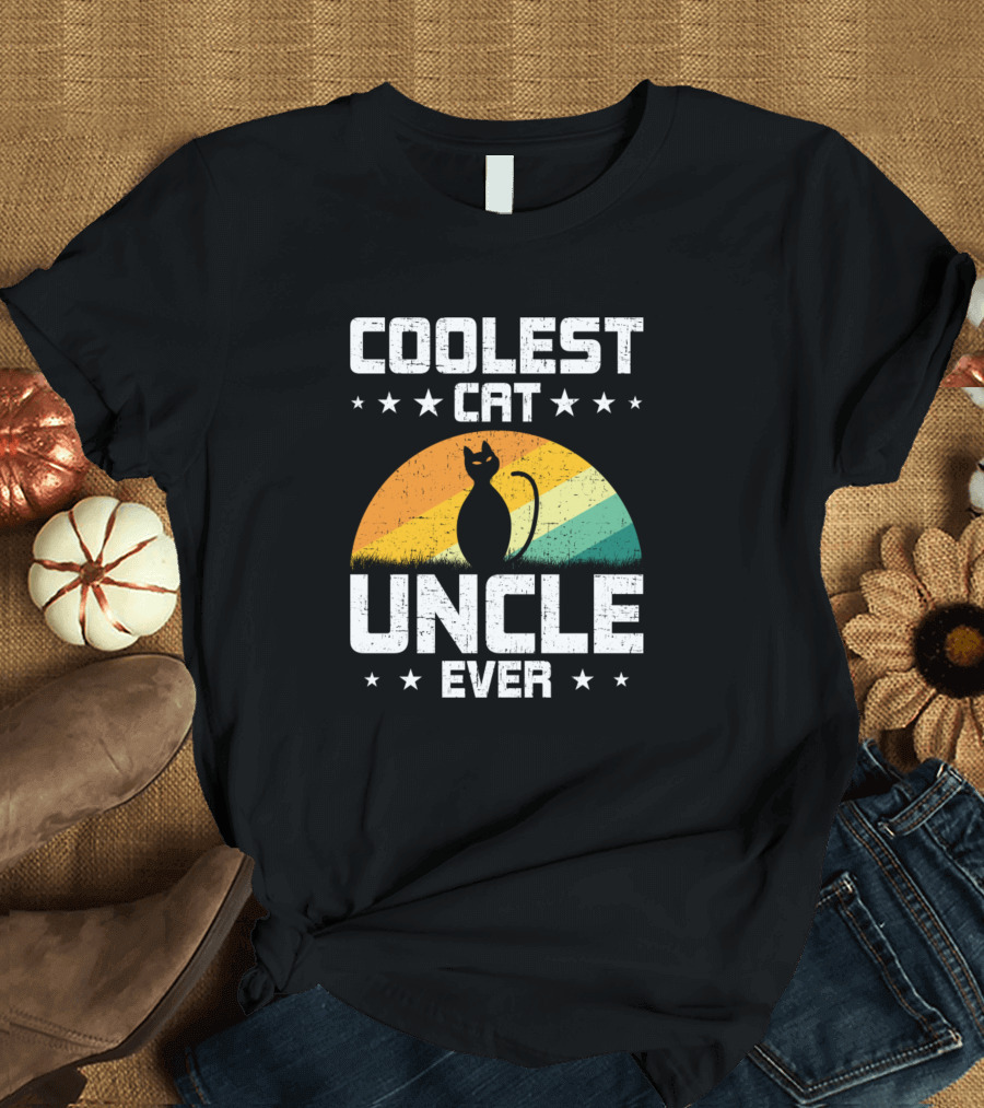 Coolest Cat Uncle Ever Vintage T-Shirt