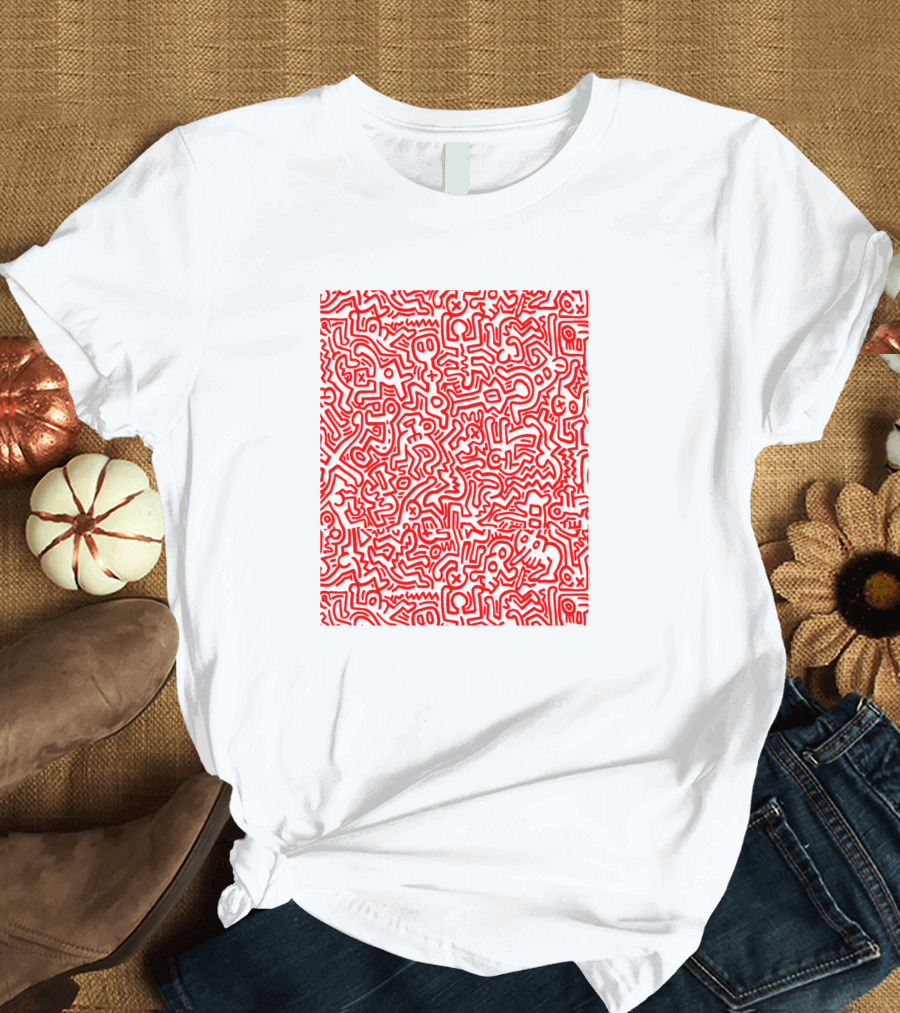 Keith Haring Abstract Red T-Shirt