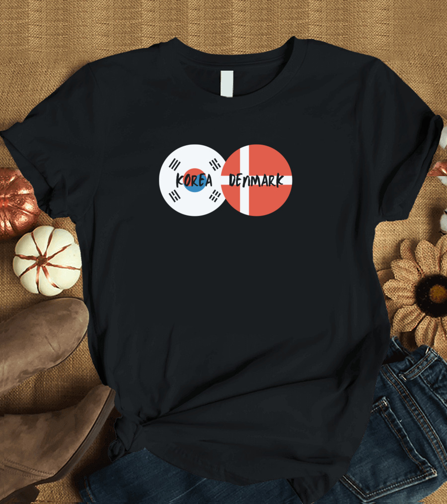Korea Denmark Korean Danish Flag Fusion T-Shirt