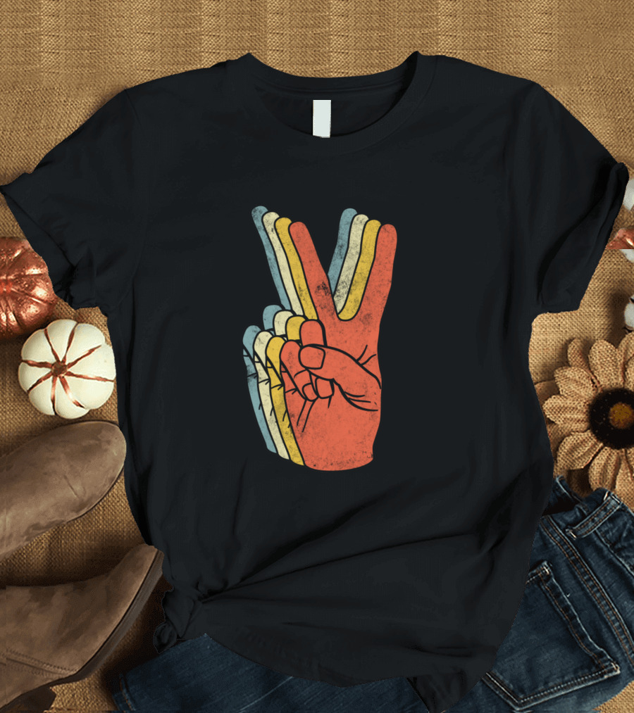 Peace Sign Vintage Retro Vibe T-Shirt