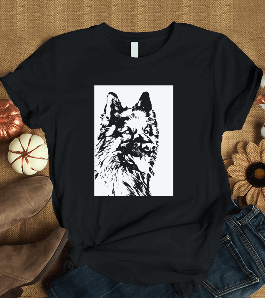 German Shepherd Pen Ink T-Shirt