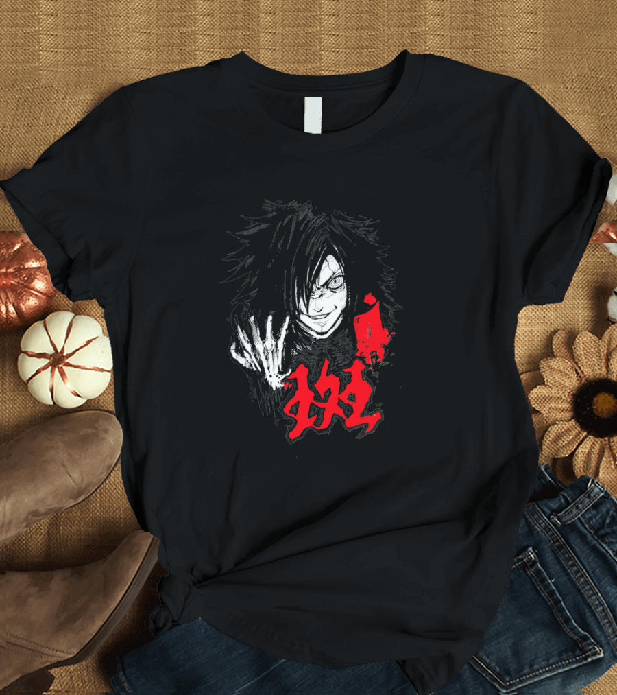 Madara Uchiha Anime Character Red Japanese Kanji T-Shirt