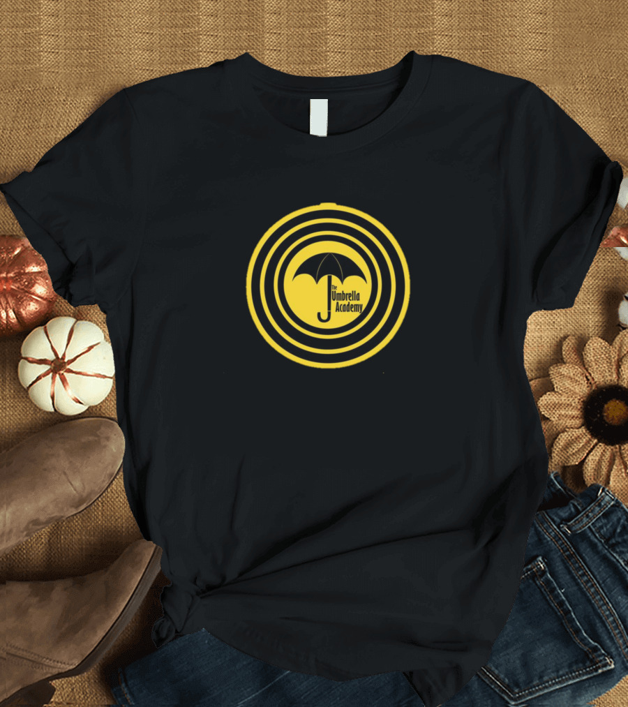 The Umbrella Academy Logo Black and Yellow Circle T-Shirt