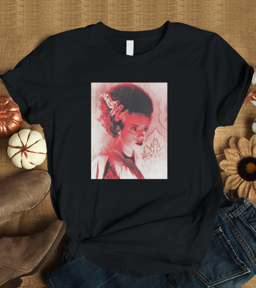Bride of Frankenstein Macabre Red T-Shirt