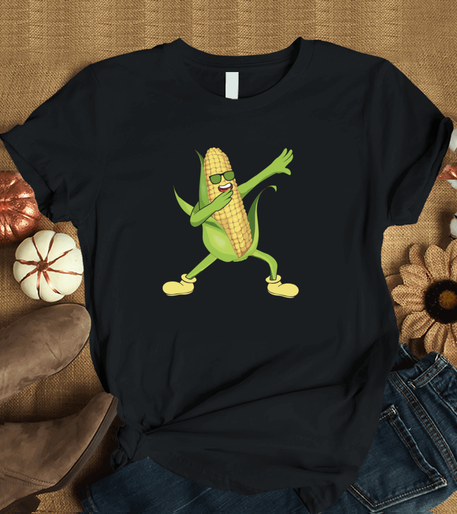Funny Dancing Dabbing Corn Cob Farm Farming T-Shirt