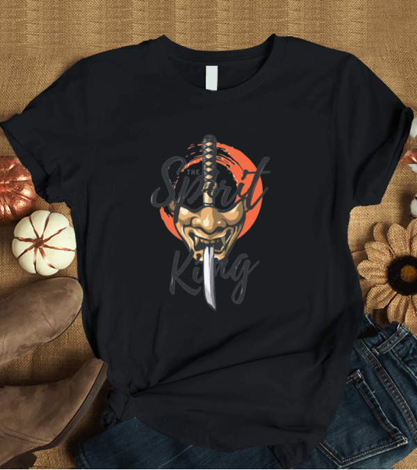 T-Shirt: The Spirit King Japanese Half Mask Samurai T-Shirt The Spirit King Japanese Half Mask Samurai T-Shirt