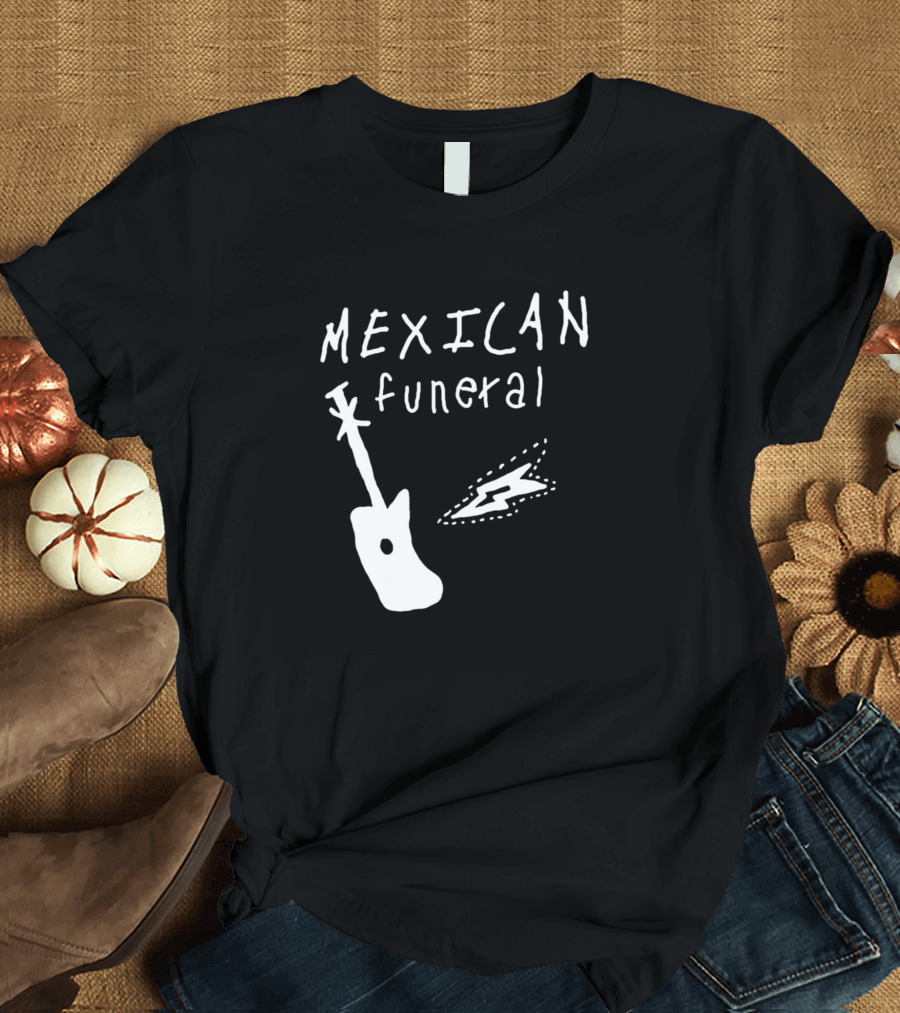 Mexican Funeral Dirk Gently Band Guitar and Bolt T-Shirt