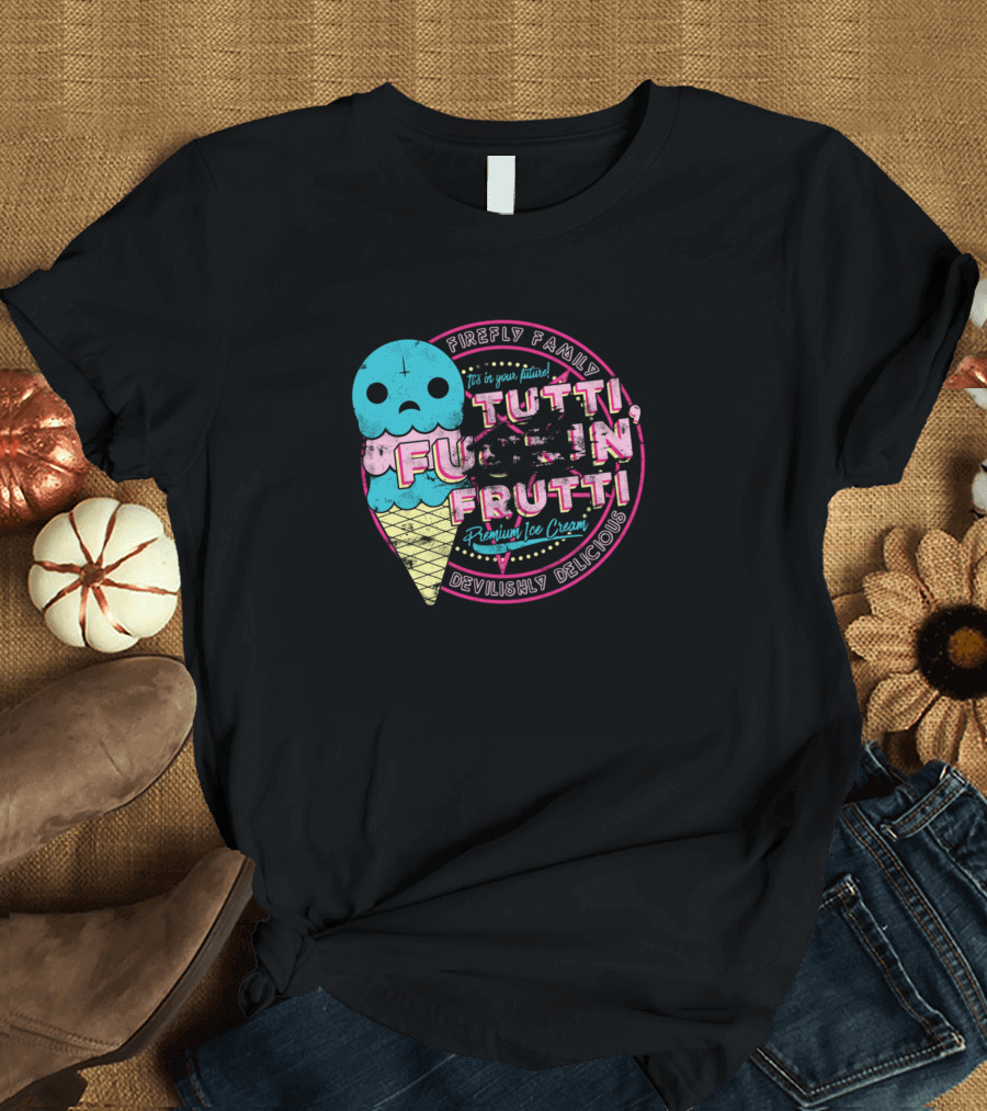 Firefly Family Ice Cream Tutti Frutti Premium Devilishly Delicious T-Shirt
