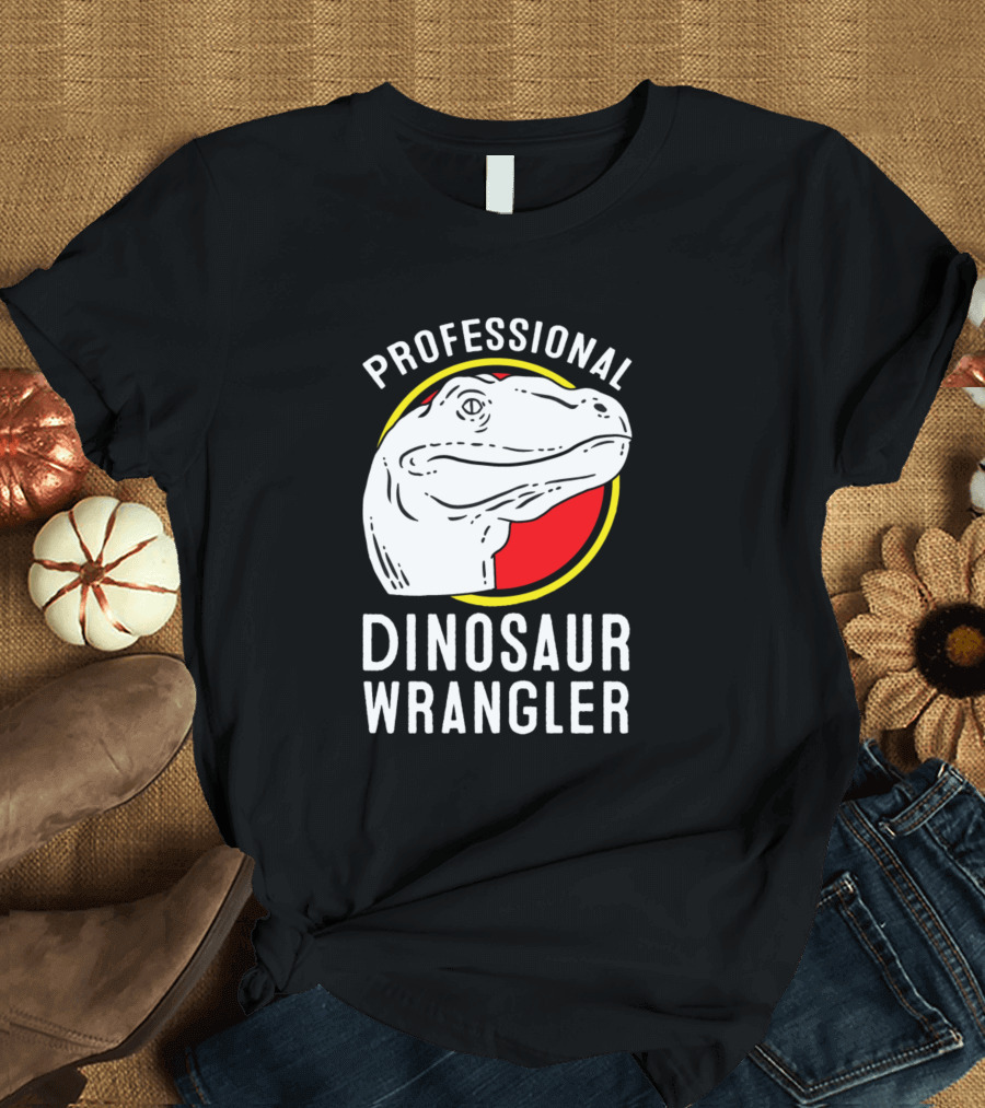 Professional Dinosaur Wrangler Jurassic Park Logo Dinosaur Wrangler T-Shirt