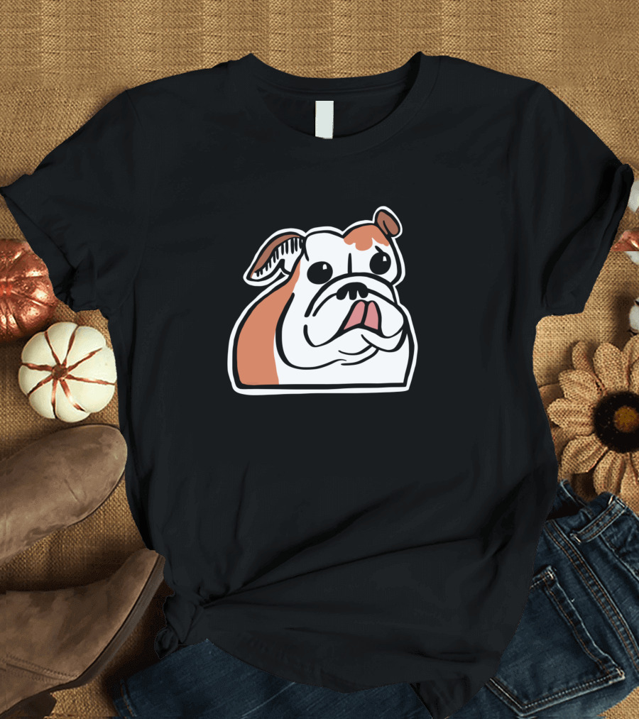 English Bulldog With Tongue Sticking Out T-Shirt